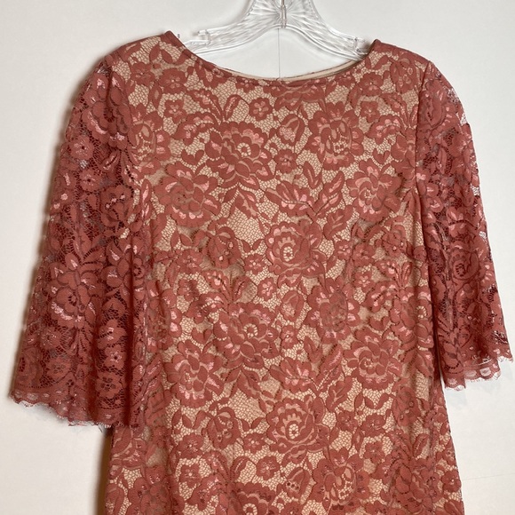 Anthropologie BHLDN Hitherto Pink Lace Overlay Dress Size 2 - Picture 4 of 13